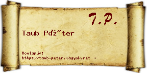 Taub Péter névjegykártya